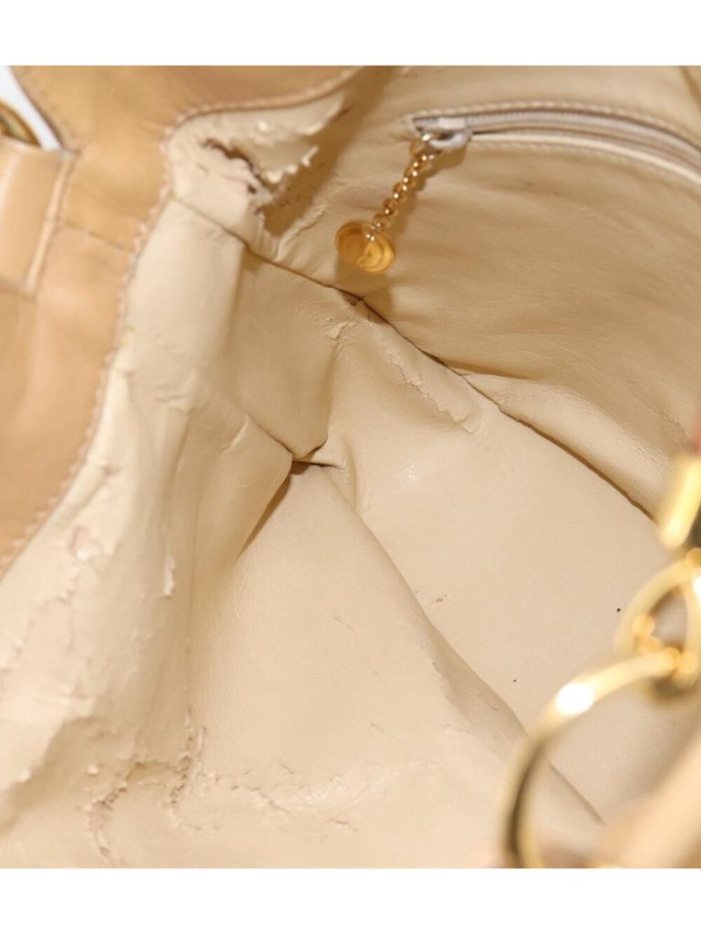 GUCCI Bamboo Shoulder Bag Suede 2way Beige Gold 001 1014 1638 0 - Picture 14 of 16